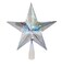 Kurt Adler 8.75&#x22; Silver &#x22;Merry Christmas&#x22; Star Tree Topper - Multi Colored